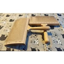 Käsityönä valmistetut suomalaiset karstat nahkapohjalla 108 tpi